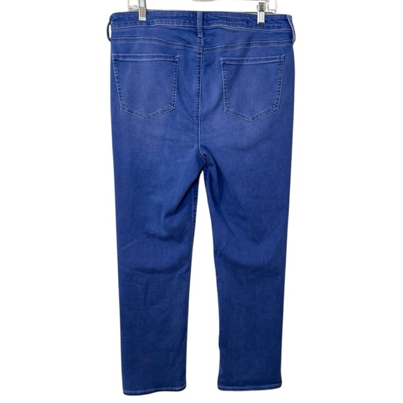 NYDJ Sheri Slim ankle colored denim blue jeans women’s 14 lift tuck technology - Picture 4 of 13